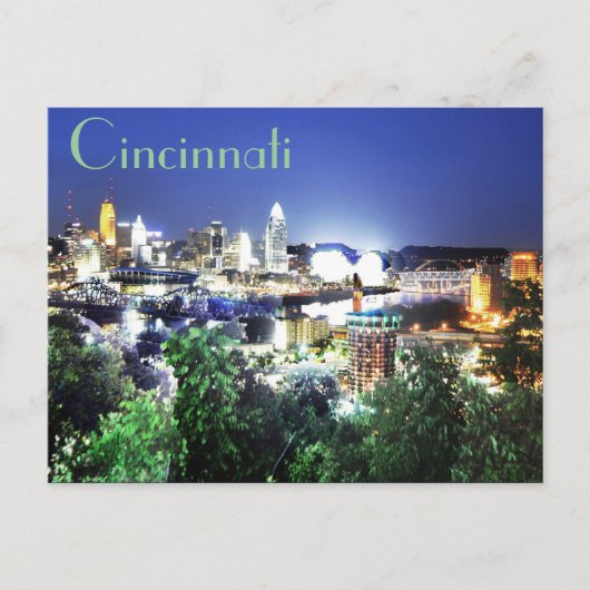 Cincinnati, Ohio, de koningin City. Briefkaart (Voorkant)