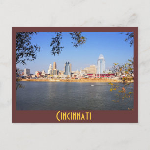 Cincinnati, Ohio, de koningin City Briefkaart