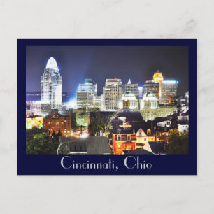 Cincinnati, Ohio, de koningin City. Briefkaart