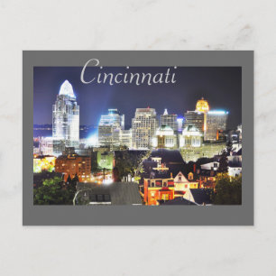 Cincinnati, Ohio, de koningin City. Briefkaart