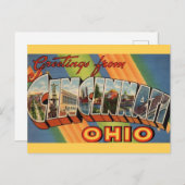 Cincinnati Ohio Groet Briefkaart (Voorkant / Achterkant)