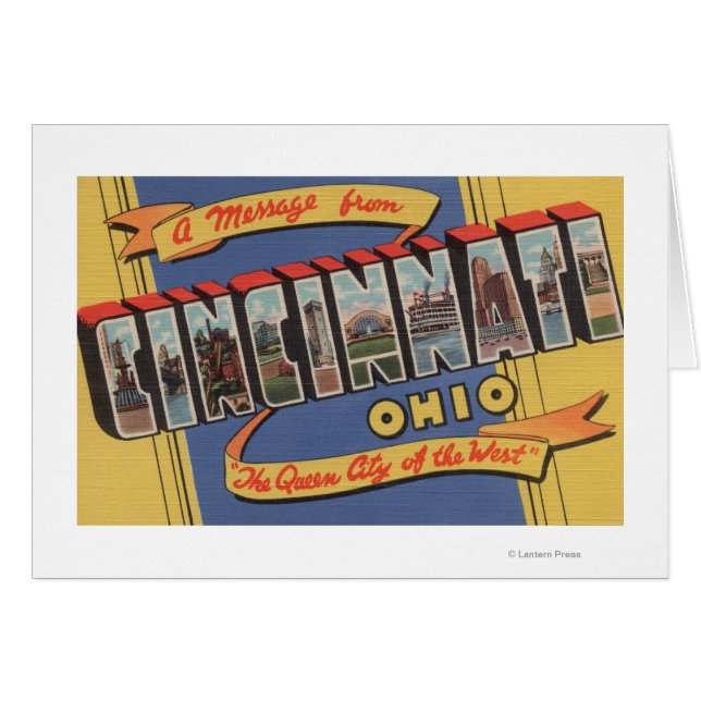 Cincinnati, Ohio - Grote letterscènes (Voorkant Horizontaal)