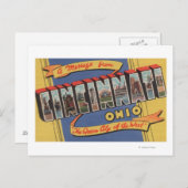 Cincinnati, Ohio - Grote letterscènes Briefkaart (Voorkant / Achterkant)