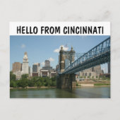 CINCINNATI OHIO HALLO BRIEFKAARTEN (Voorkant)