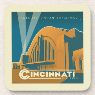 Cincinnati, Ohio Historische Unieterminal Bier Onderzetter