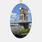 Cincinnati Ohio Keepsake Souvenir Kerstmis Keramisch Ornament (Links)