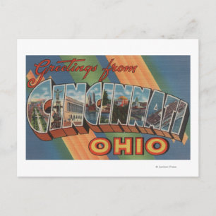 Cincinnati, Ohio - Large Letter Scenes 2 Briefkaart
