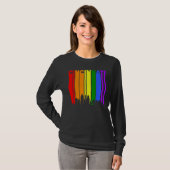 Cincinnati Ohio LGBTQ Gay Pride Rainbow Skyline T-shirt (Voorkant volledig)