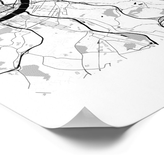 Cincinnati Ohio Modern Simple Map Poster (Hoek)