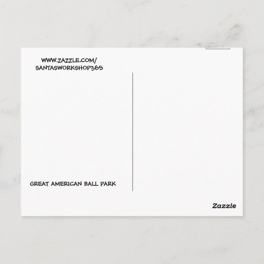 CINCINNATI OHIO NIGHT RIVIERBOOT BRIEFKAARTEN (Achterkant)