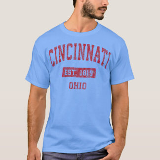 Cincinnati Ohio OH Sports Design Red Desig T-shirt