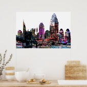 Cincinnati, Ohio op graffiti Poster (Keuken)