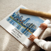 Cincinnati Ohio Poster, Aquarel, Op Maat Poster