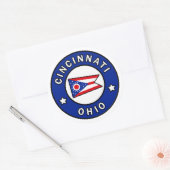 Cincinnati Ohio Ronde Sticker (Envelop)