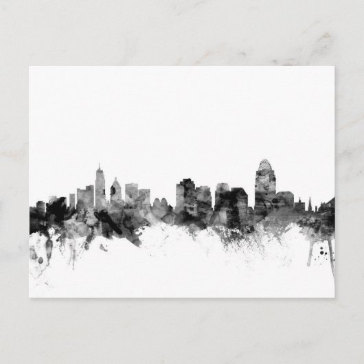 Cincinnati Ohio Skyline Briefkaart (Voorkant)