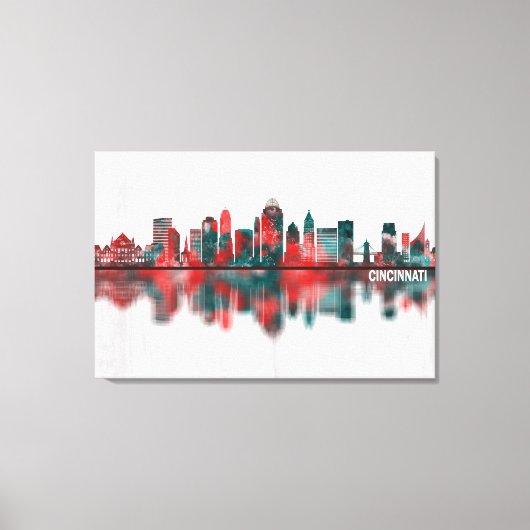 Cincinnati Ohio Skyline Canvas Afdruk (Voorkant)