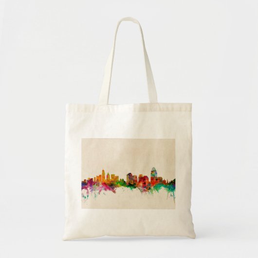 Cincinnati Ohio Skyline Cityscape Tote Bag (Voorkant)