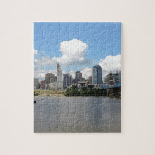 Cincinnati, Ohio skyline met de Ohio-rivier Legpuzzel