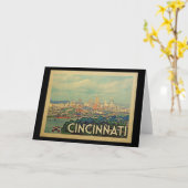 Cincinnati Ohio Vintage Travel Kaart (Gele Bloem)