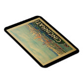 Cincinnati Ohio Vintage Travel Magneet (Rechterzijde)