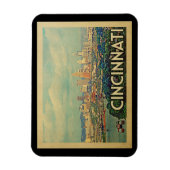 Cincinnati Ohio Vintage Travel Magneet (Verticaal)