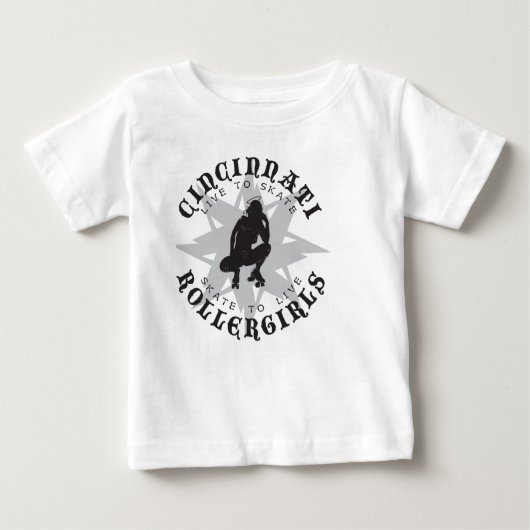Cincinnati Rollergirls Kinder & Baby T-shirt (Voorkant)