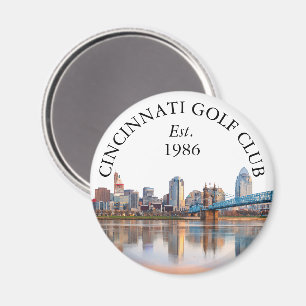 Cincinnati Silhouette Persoonlijke Golfclub Naam Magneet