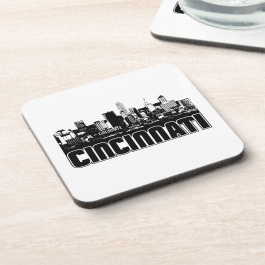 Cincinnati Skyline Bier Onderzetter (Linkerzijde)