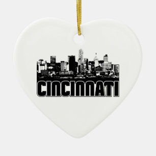 Cincinnati Skyline Keramisch Ornament