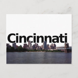 Cincinnati Skyline met Cincinnati in de hemel bove Briefkaart