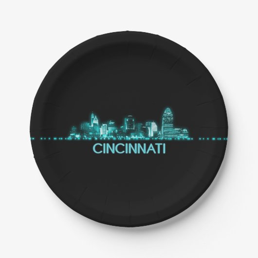 Cincinnati Skyline Papieren Bordje (Voorkant)