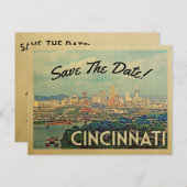 Cincinnati slaat de datum Briefkaarten op (Voorkant / Achterkant)