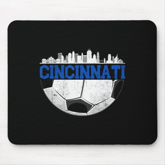 Cincinnati Soccer Distressed Cincy nati  Muismat (Voorkant)