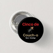 Cinco de Couch-o afstandsbediening Sombrero Grappi Ronde Button 3,2 Cm (Voorkant /achterkant)