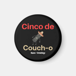 Cinco de Couch-o Remote Control Sombrero Funny Magneet