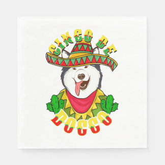 Cinco de Doggo Grappige Alaskan Malamute Hond Voor Servet