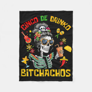 Cinco de Drinko Achos Cinco de Mayo Drink Fleece Deken