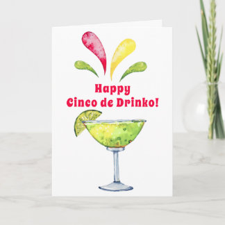 Cinco de Drinko |Cinco de Mayo Margarita-Kaart Kaart