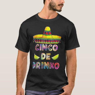 Cinco De Drinko Cinco De Mayo Met Gitaar Cactus S T-shirt