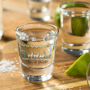 “Cinco De Drinko" Fiesta Lama Shot Glas