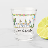 “Cinco De Drinko" | Fiesta Lama Shot Glas (Voorkant)