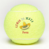 Cinco de Mayo 5 mei Fiesta Tennisballen (Voorkant)