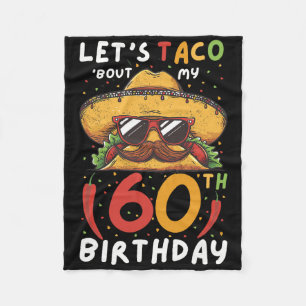 Cinco de Mayo 60e verjaardag Taco 60 jaar Mexicaan Fleece Deken