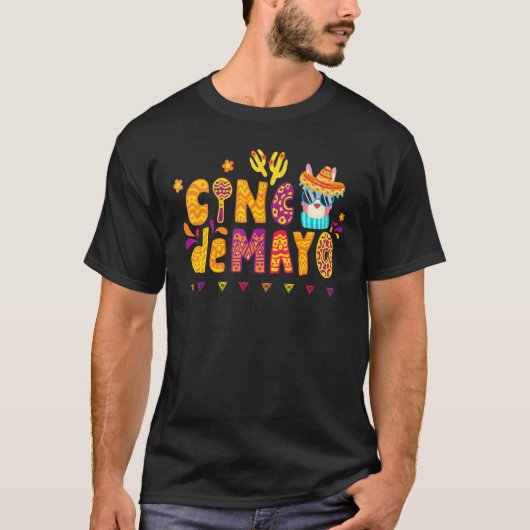 Cinco De Mayo Alpaca Llama Funny Mexicaanse Mannen T-shirt (Voorkant)