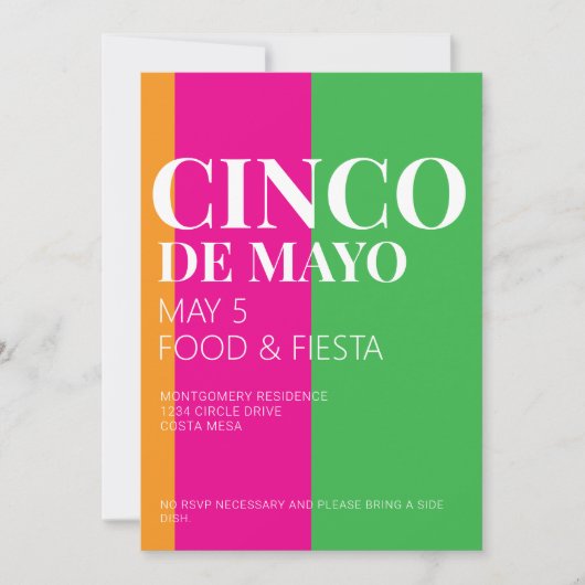 Cinco De Mayo BBQ Party Invitation (Devant)