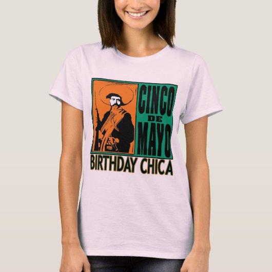 Cinco de Mayo Birthday Chica T-shirt (Voorkant)