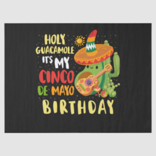 Cinco De Mayo Birthday Heilige Guacamole Mexican Tissuepapier