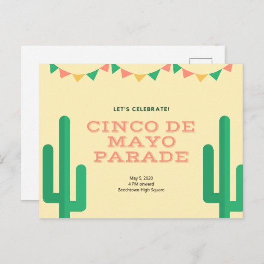 Cinco De Mayo Briefkaart (Voorkant / Achterkant)
