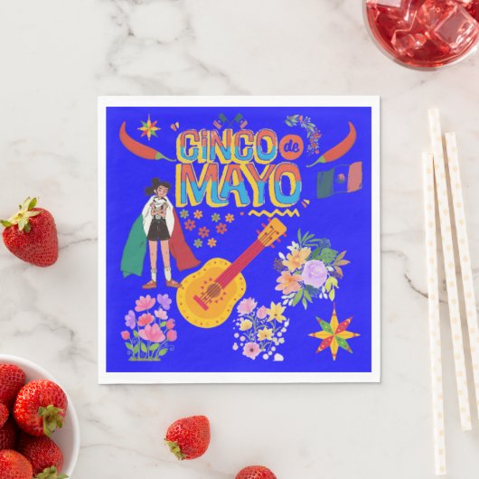 Cinco De Mayo bright blue Servet (Insitu)