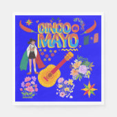 Cinco De Mayo bright blue Servet (Voorkant)